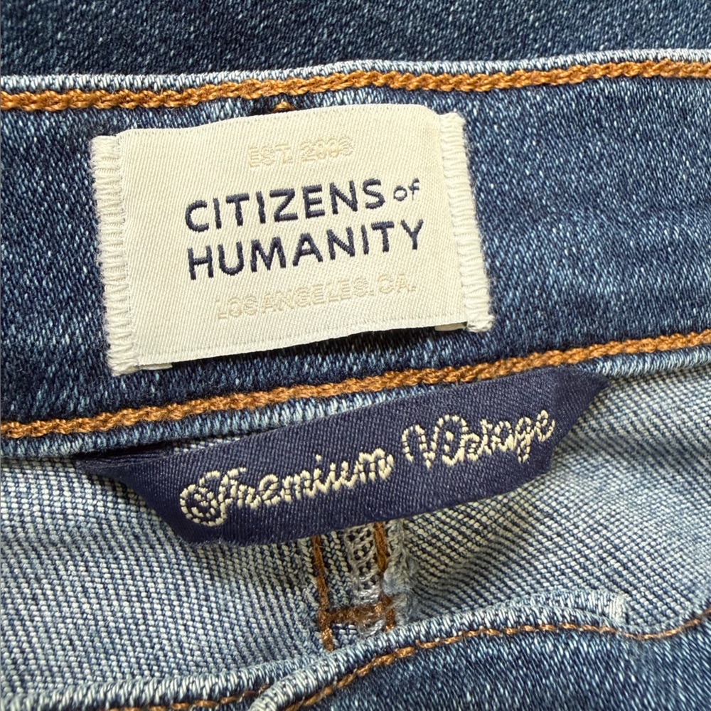 Citizen of Humanity Petite Palma Straight Raw Hem in Ambry mid denim wash, 29P - Picture 9 of 15